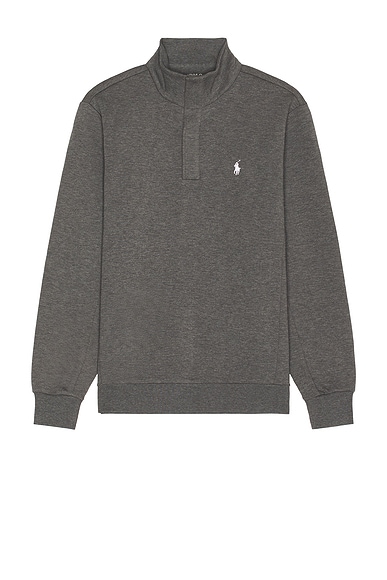 Long Sleeve Double Knit Tech Snap Mocknock Pullover