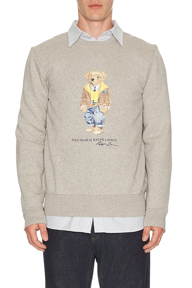 Fleece Novelty Bear Crewneck Sweatshirt