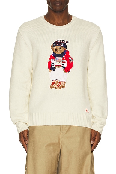 Polo Ralph Lauren Winter Olympics Wool Sweater in Cream Combo