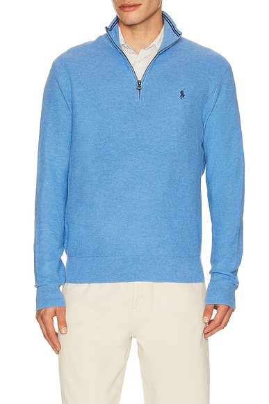 Polo Ralph Lauren 1/2 Zip Sweater Pullover in Soft Royal Heather