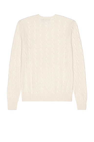 Shop Polo Ralph Lauren Cable Sweater In Andover Cream