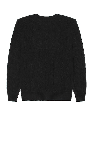 Shop Polo Ralph Lauren Cable Sweater In Polo Black