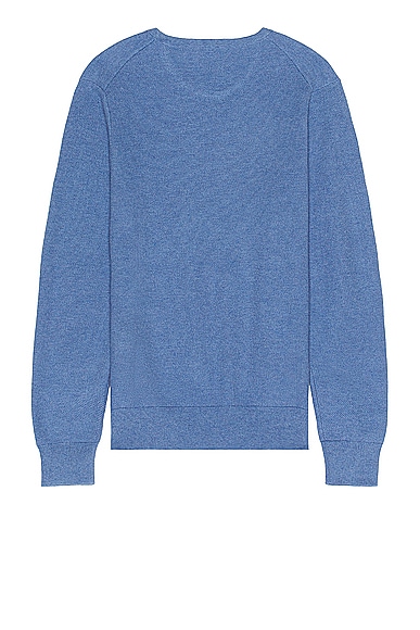 Shop Polo Ralph Lauren Long Sleeve Sweater In Blue Stone Heather