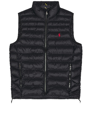 Engineered Garments Hooded Short Vest in Black | FWRD