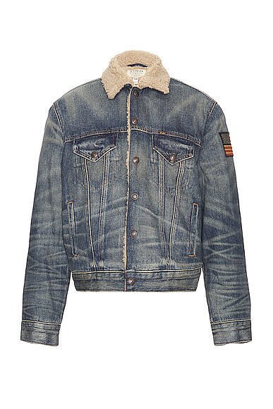 Polo jean jacket outlet with fur