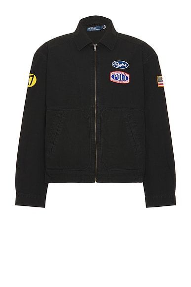 Polo Ralph Lauren Cotton Canvas Lingmoor F1 Windbreaker in Black