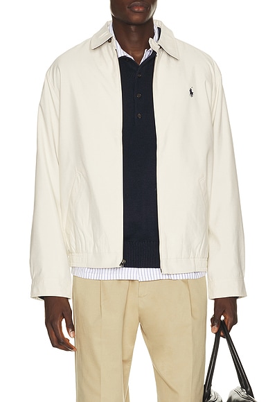 Polo Ralph Lauren Polyester Twill Bi-Swing Windbreaker Jacket in New Stone