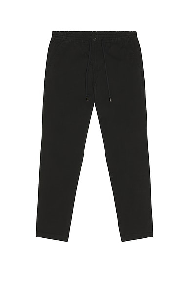 Polo Ralph Lauren Garment Dyed Stretch Twill Flat Front Prepster Pant in Black