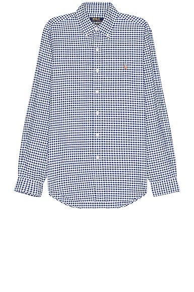 Polo Ralph Lauren Oxford Sport Shirt in Blue & White Gingham