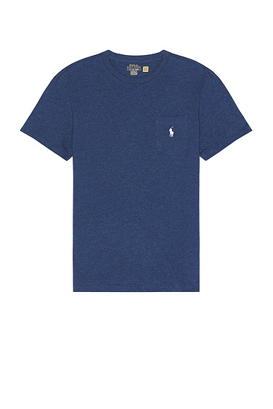 Polo Ralph Lauren Terry Crewneck T-shirt In Newport Navy