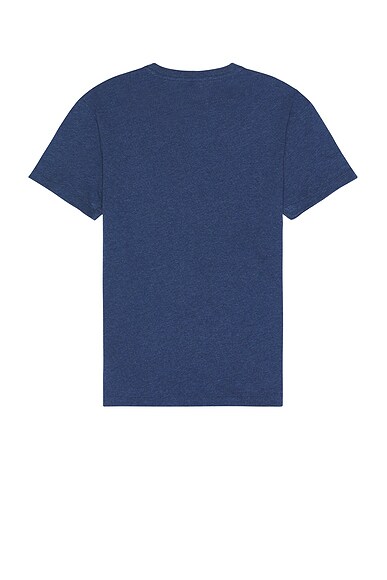 Polo Ralph Lauren Mens Newport Navy Neon Yellow Logo-embroidered Cotton-jersey T-shirt L In Derby Blue Heather