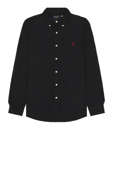 Polo Ralph Lauren Garment Dyed Oxford Shirt in Black