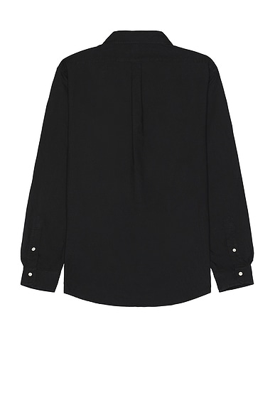 Polo Ralph Lauren Black Shirt With Pony Embroidery In Black