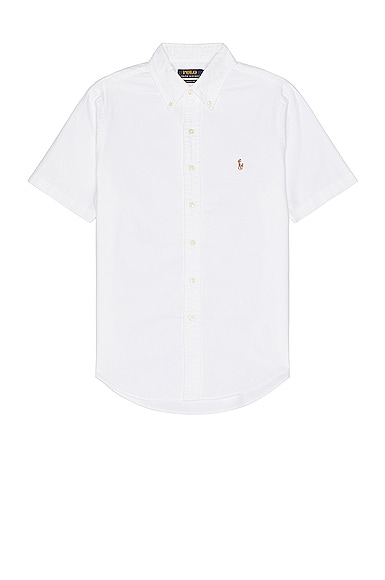 Polo Ralph Lauren Oxford Short Sleeve Shirt in White