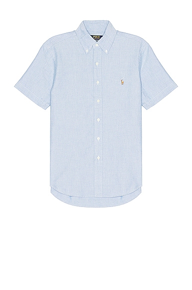 Polo Ralph Lauren Oxford Short Sleeve Shirt in Blue