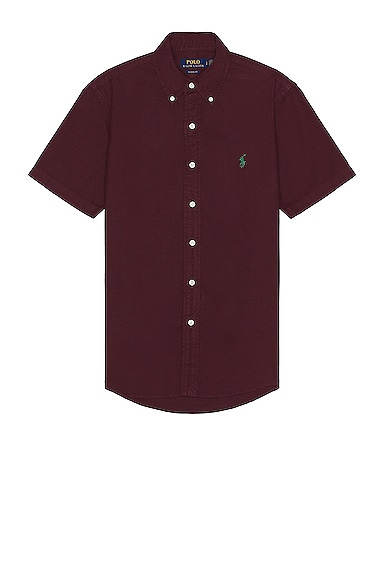 Polo Ralph Lauren Short Sleeve Shirt in Harvard Wine
