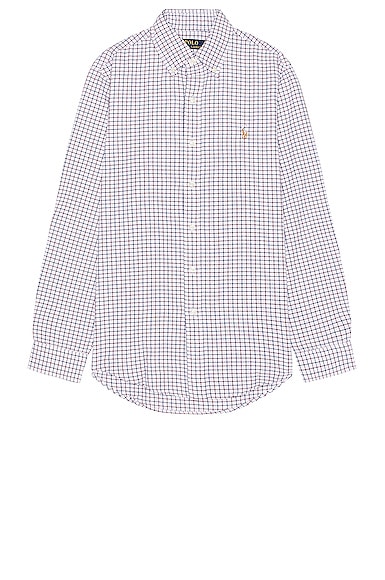 Polo Ralph Lauren Long Sleeve Shirt in White & Wine