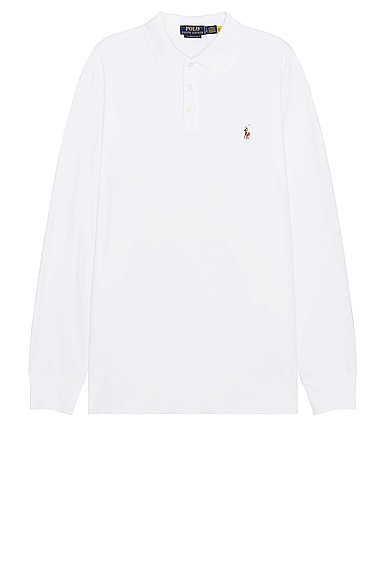 Polo Ralph Lauren Pima Long Sleeve Polo in White