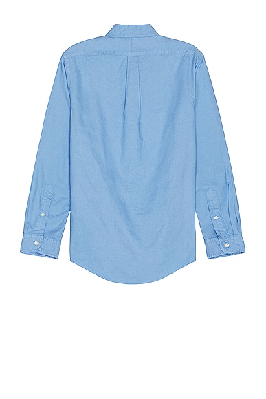 Shop Polo Ralph Lauren Oxford Long Sleeve Shirt In Harbor Island Blue