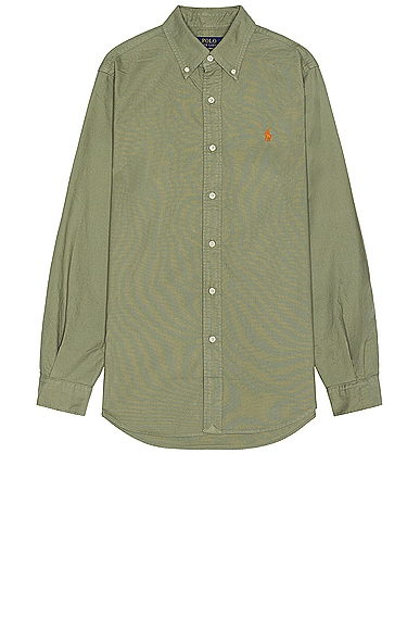 Polo Ralph Lauren Long Sleeve Oxford Classic Shirt in Sage Green