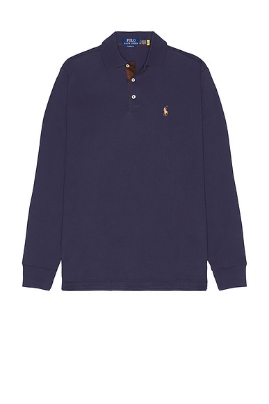 Polo Ralph Lauren Classic Long Sleeve Polo Shirt in Refined Navy