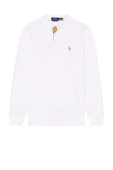 Polo Ralph Lauren Classic Long Sleeve Polo Shirt in White