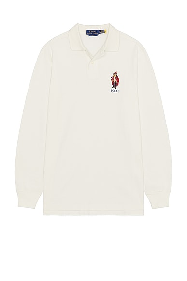 Polo Ralph Lauren Long Sleeve Bear Polo Shirt in F24 Nevis Holiday