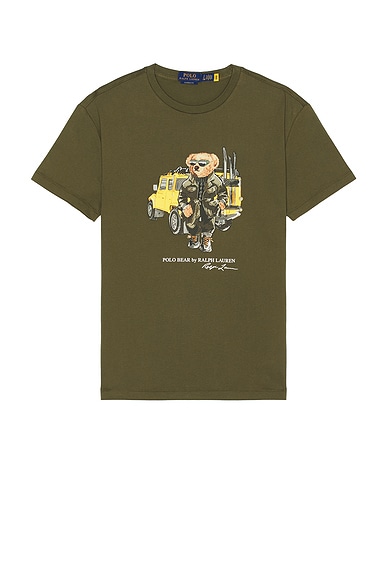 Polo Ralph Lauren Polo Bear Tee in CR24 New Olive Defender Bear