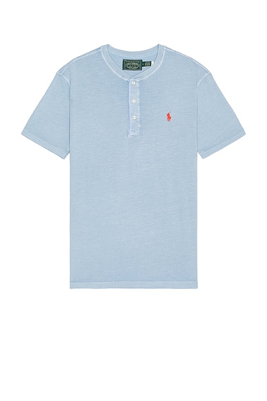 Short Sleeve Slub Jersey Henley T-Shirt