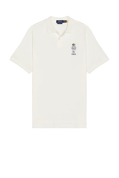 Short Sleeve Artisan Mesh Novelty Bear Polo