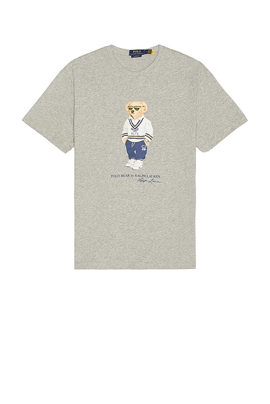 Polo Ralph Lauren Short Sleeve Heritage Icon Bear T-Shirt in Andover Heather