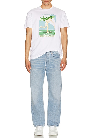 Short Sleeve Wimbledon Court Print T-Shirt