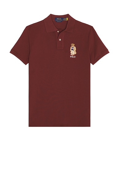 Short Sleeve Cotton Mesh Novelty Bear Polo