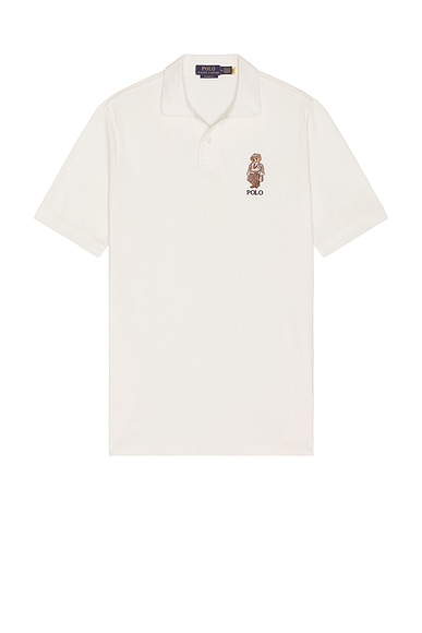Polo Ralph Lauren Short Sleeve Heritage Bear Polo in Deckwash White