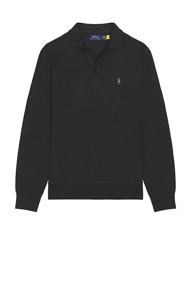 Long Sleeve Rib Hem Polo