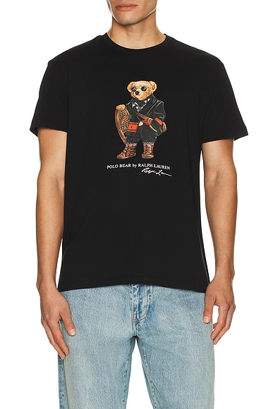Polo Ralph Lauren Short Sleeve Graphic Polo Bear T-Shirt in Black