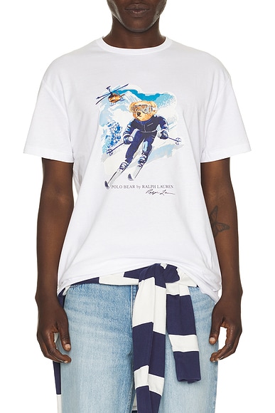 Short Sleeve Graphic Novelty Bear T-Shirt