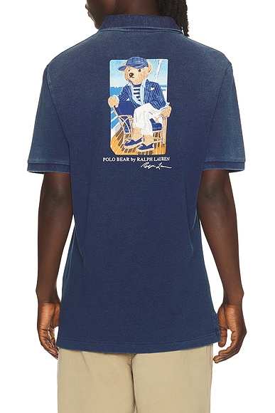 Short Sleeve Mesh Novelty Bear Polo