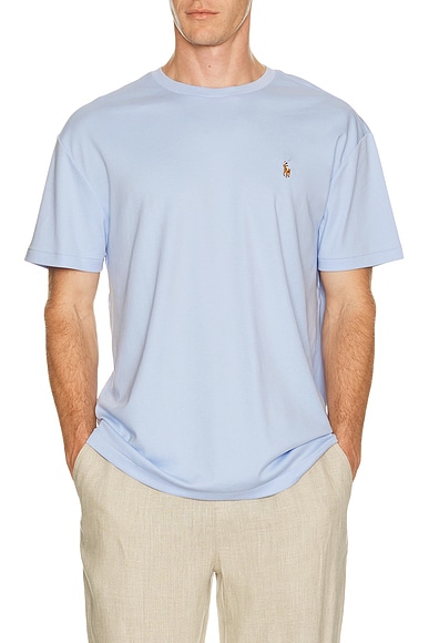 Polo Ralph Lauren Soft Touch Crewneck T-shirt in Pebble Blue