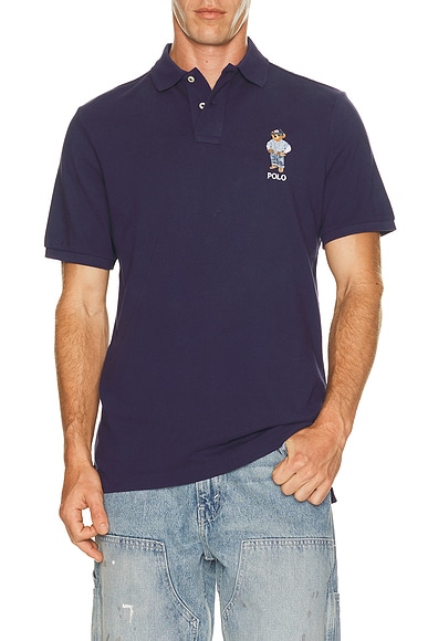 Novelty Denim Bear Polo