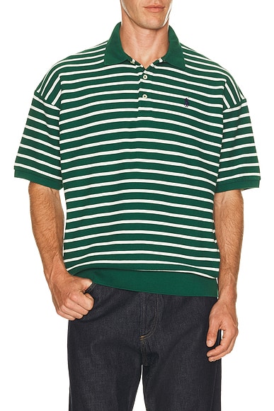 Jacquard Textured Striped Polo