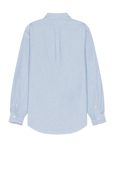 Polo Ralph Lauren Button-down Collar Logo-embroidered Cotton Oxford Shirt In Blue