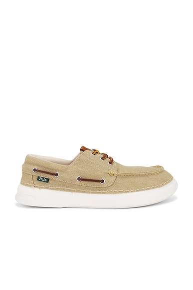 Polo Ralph Lauren Canvas Boat Shoe in Coastal Beige