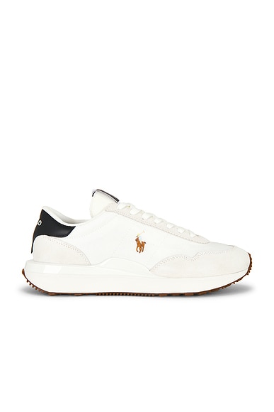 Polo Ralph Lauren Train 89 Suede & Nylon Low Top Sneaker in Deckwash White & Multi