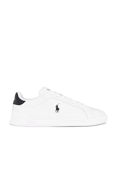 Polo Ralph Lauren Court II Sneaker in White & Black