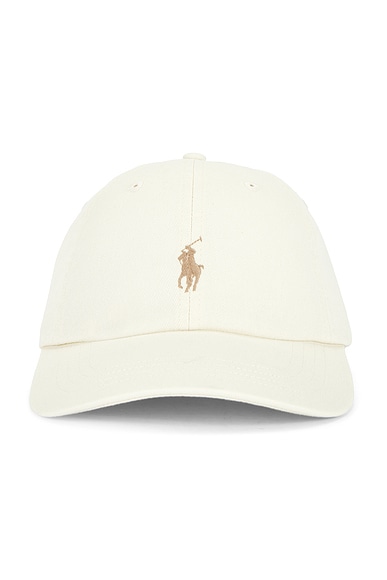 Polo Ralph Baseball Hat in Parchment Cream