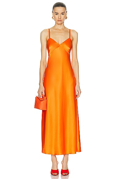 Shop Polo Ralph Lauren Addison Dress In Bright Signal Orange