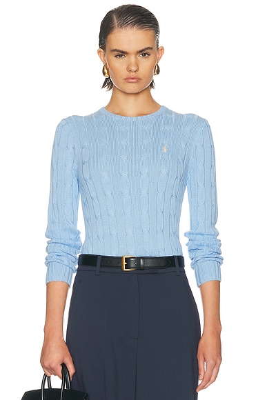 Polo Ralph Lauren Julianna Long Sleeve Sweater in Baby Blue