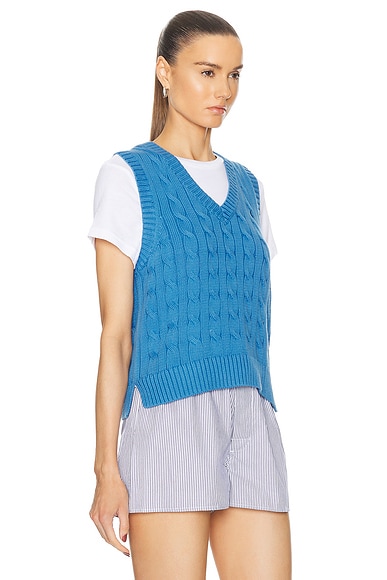Shop Polo Ralph Lauren Pullover Vest In Blue Orbit