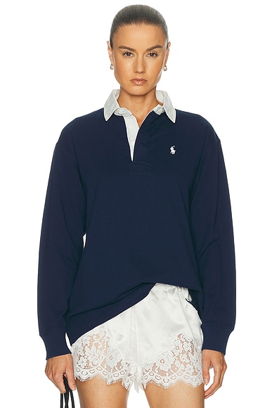 Rugby Long Sleeve Polo Sweatshirt